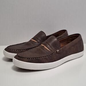LL Bean Mountainville Men's Brown Leather Slip On Penny Loafer Shoes Size 11.0 M